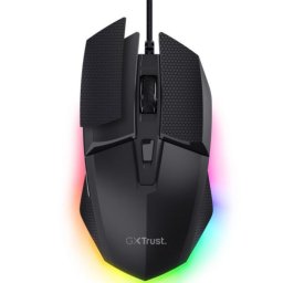 Mouse cu fir Trust GXT 121 Felox+, interfata USB-A, 10000 DPI, iluminare RGB, Negru