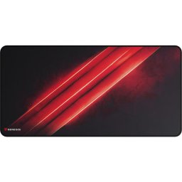 Mousepad Genesis Carbon 500 Maxi Flash, iluminare RGB, material cauciuc + material textil, dimensiuni 900 x 450 x 2.5 mm, Negru-Rosu