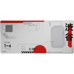 Mousepad Trust GXT 759 XXL, suprafata moale, dimensiuni 900 x 400 x 3mm, Rosu-Alb