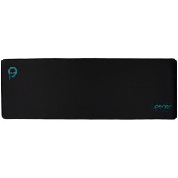 Mousepad gaming, SpacerSP-PAD-GAME-B-BK, cauciuc si material textil, cusaturi anti-rupere, 900 x 300 x 3 mm, Negru