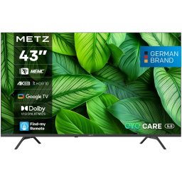 Televizor Metz LED 43MUF7000Z, 43", 108 cm, Smart Google TV, 4K Ultra HD, Clasa F, Negru