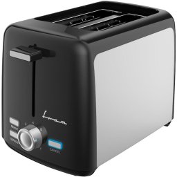 Prajitor de paine Fram FTP-8007SSBK, 800W, capacitate 2 felii, 7 niveluri de rumenire, Negru-Argintiu