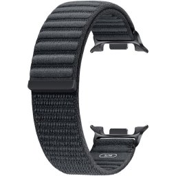 Curea Smartwatch Samsung Fabric Band, pentru Galaxy Watch 8 / Watch 8 Classic, marime S/M, Gri inchis