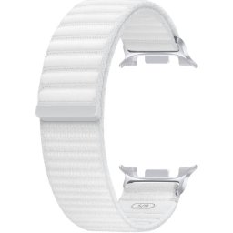 Curea Smartwatch Samsung Fabric Band, pentru Galaxy Watch 8 / Watch 8 Classic, marime S/M, Alb