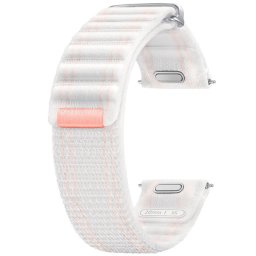 Curea material textil Samsung Fabric Band pentru Galaxy Watch 7 / 40 mm, latime 20 mm, marime XS, Roz Alb