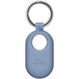 Husa protectie cu breloc Samsung, pentru Galaxy SmartTag2, silicon, Albastru