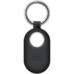 Husa protectie cu breloc Samsung, pentru Galaxy SmartTag2, silicon, Negru