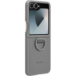 Husa Silicon cu Inel pentru Samsung Galaxy Z Flip 6, EF-PF741TJEGWW, Gri