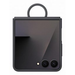Husa Samsung Silicone Case cu inel EF-PF766TBEGWW pentru Galaxy Flip7, Negru