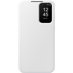 Husa pentru telefon mobil Samsung Galaxy A35 5G, Flip Smart View Wallet Case, Alb