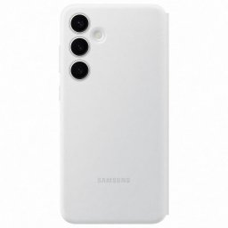 Husa pentru telefon mobil Samsung Galaxy S24 Plus (S926), Flip Smart View Wallet Case, Alb