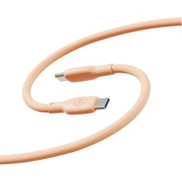 Cablu date si incarcare Motorola, USB-Type-C la USB Type-C (USB 2.0), 5A, lungime 2m, Silicone Cable - Peach Fuzz