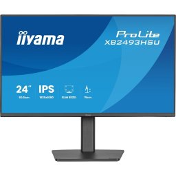 Monitor LED IPS Iiyama XB2493HSU-B1, 23.8", Full HD 1920 × 1080, 1 ms, 120 Hz, 1 × DisplayPort, 1 × HDMI, 1 × casti, 2 × USB 2.0 Tip-B, Negru