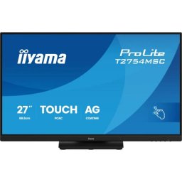 Monitor LCD tactil IPS IIYAMA T2754MSC-B2AG, 27", Full HD 1920x1080, tehnologie capacitiva proiectata, 83 HZ, 4 ms, 1xVGA/1xHDMI/2xUSB 3.2, Negru