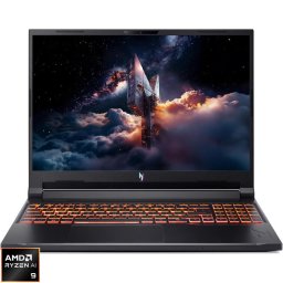 Laptop Acer Gaming 16'' Nitro V16 AI ANV16-61, WUXGA IPS 180Hz, Procesor AMD Ryzen™ AI 9 365, 32GB DDR5, 1TB SSD, GeForce RTX 5070 8GB, No OS, Negru