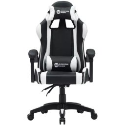 Scaun gaming Canyon Core SGCH2, Negru-Alb