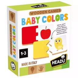 Headu Montessori: Joc educativ din lemn pentru bebeluși – Culori