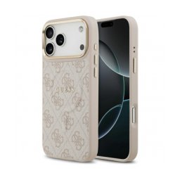Husa MagSafe pentru Apple iPhone 17 Pro, Guess, 4G Classic, Roz