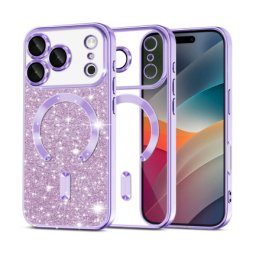 Husa MagSafe pentru Apple iPhone 17 Pro, Techsuit, Luxury Glitter, Mov Deschis ID: 360065 EAN: 5949419288959 COD: hs 360065