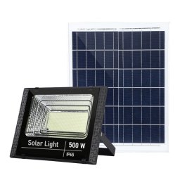 Proiector LED SMD 500W Voltix cu incarcare solara, panou solar si telecomanda