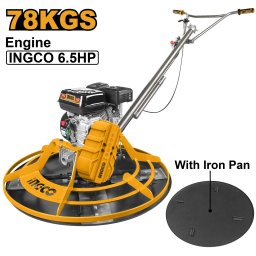 Masina Elicopterizat Beton 6.5CP 91cm INGCO GPT361-2E Profesionala cu Disc si Lame, Finisare Beton Motor Benzina pentru Santiere