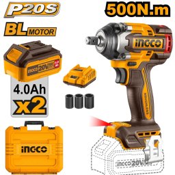 Filetanta 20V BL 1/2 500nm cu 2 x 4.0Ah INGCO CIWLI2050