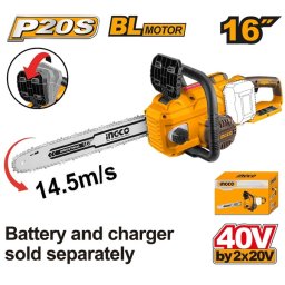 Motofierastrau 40V BL 16" INGCO CGSLI40168