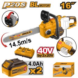 Motofierastrau 40V cu 2 Acumulatori 20V 4Ah INGCO CGSLI401682