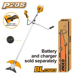 Motocoasa 40V INGCO CSTLI20018 brushless, trimmer iarba 330mm, lama 255mm, 2 viteze, fara acumulator si incarcator