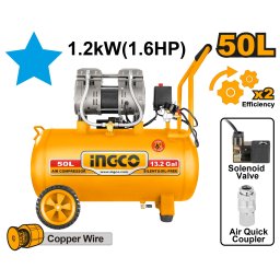 Compresor 50L 1.2Kw Fara Ulei INGCO ACS112501