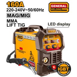 Aparat Sudura MIG/MAG/TIG/MMA 4 in 1 160A INGCO ING-MGT16058