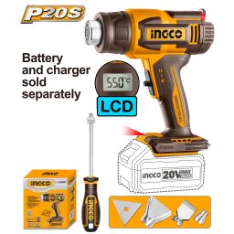 Pistol de Aer Cald 20V cu Afisaj Electronic INGCO HGLI2003