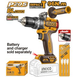 Bormasina 20V 96Nm cu Impact INGCO CIDLI209685