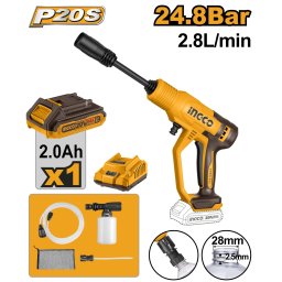 Aparat de Spalat cu presiune 20V 24.8bar pe Furtun INGCO CPWLI20362E
