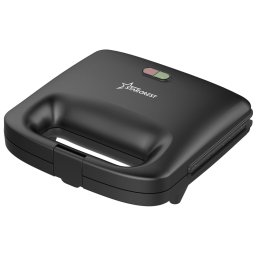 Sandwich-maker STARCREST SSM-2575BK, 750 W, Placi cu invelis ceramic antiaderent, Dimensiune placi 23 x 14.5 cm, Negru