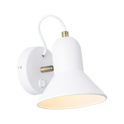 Aplica spot de perete ASTAMA 1xE27/40W/230V alb/alamă