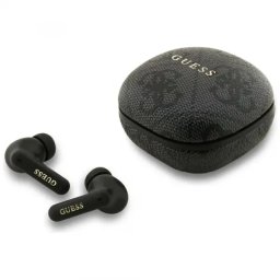 Casti True Wireless Guess 4G Classic Metal Logo, Bluetooth, Negru