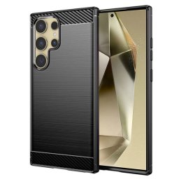 Husa telefon Samsung Galaxy S24 Ultra Techsuit Carbon Silicone, negru