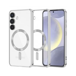 Husa premium Samsung Galaxy S24 Plus Techsuit Luxury Crystal MagSafe, argintiu