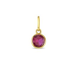 Pandantiv din Aur 14K pentru Copii – Piatra CZ rosie, 5 mm
