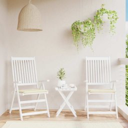 Perne scaune gradina 2 buc. crem 40x40x4 cm tesatura Oxford GartenMobel Dekor