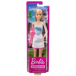 Papusa Barbie tenismena cu racheta si tinuta sport pentru copii 3+