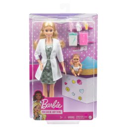 Papusa Barbie Doctor Pediatru cu bebelus si accesorii medicale