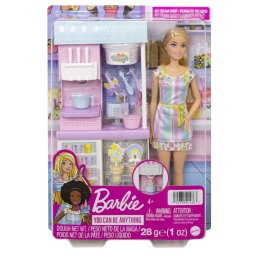 Set Barbie Magazin de Inghetata cu papusa si accesorii, 4+ ani