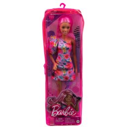 Papusa Barbie Fashionistas cu par roz si picior protetic, rochie florala