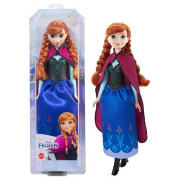 Papusa Disney Frozen Anna cu codite, articulata, pentru copii 3+