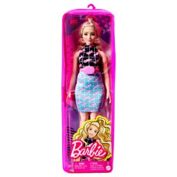 Papusa Barbie Fashionistas blonda cu tinuta moderna si accesorii