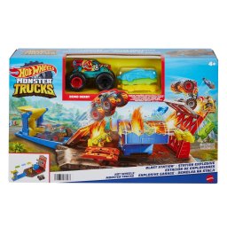 Set Hot Wheels Monster Trucks Blast Station cu lansator si camion inclus