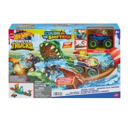 Set Hot Wheels Monster Trucks Color Shifters Atacul Crocodilului