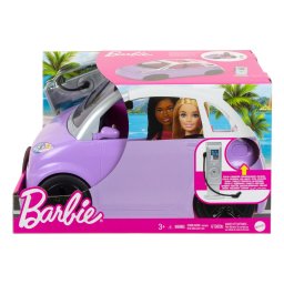 Masina electrica Barbie decapotabila cu statie de încarcare, mov